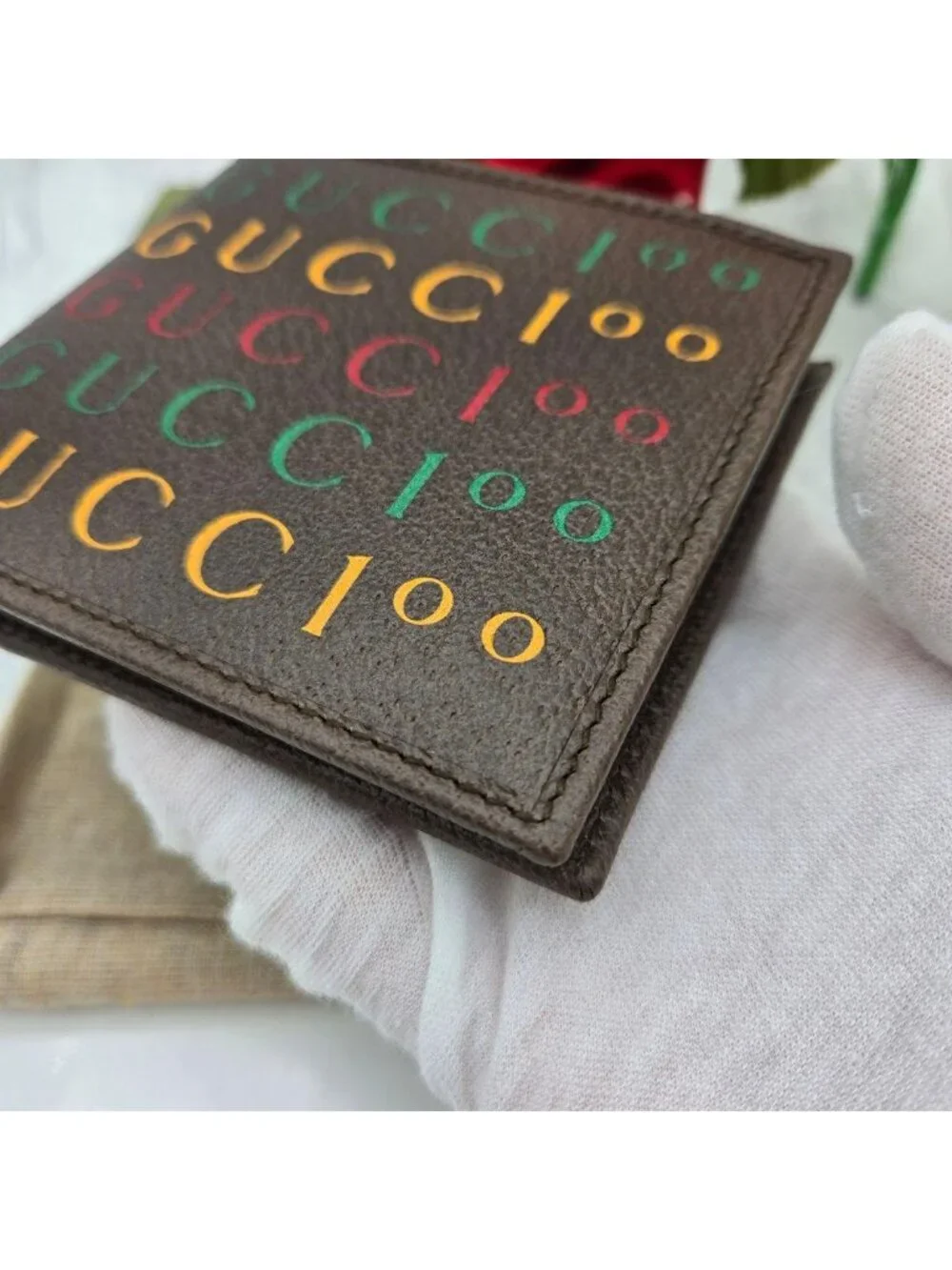 Gucci Bifold Wallet Anniversary Brown